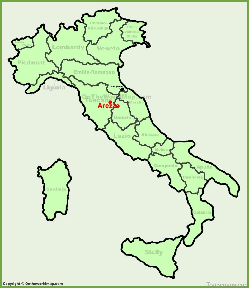 arezzo travel guide map of arezzo 2