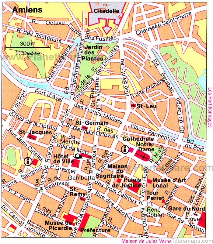 map of amiens a cruising tourists guide 2