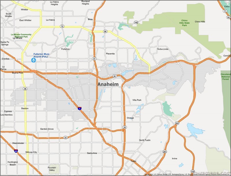 map of anaheim travel guide
