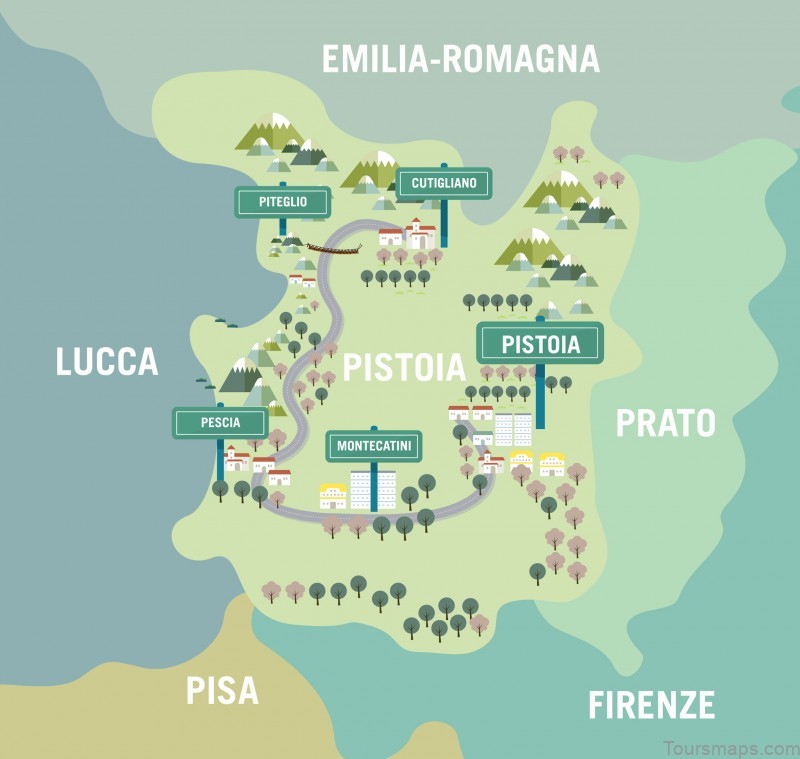 map of the best things to do in pistoia