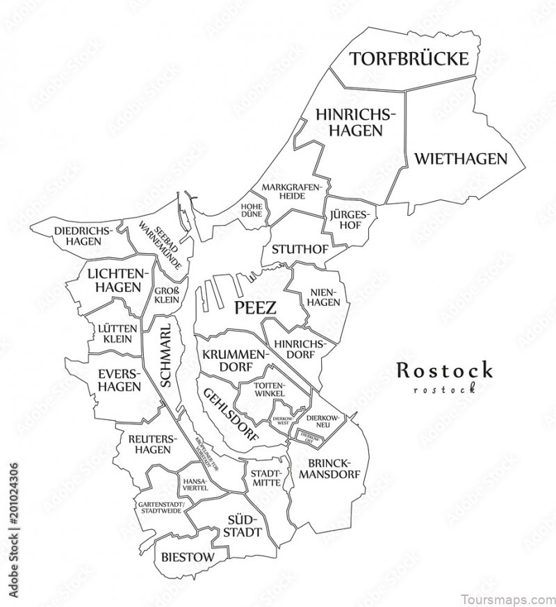 rostock tourist map and things to do 1
