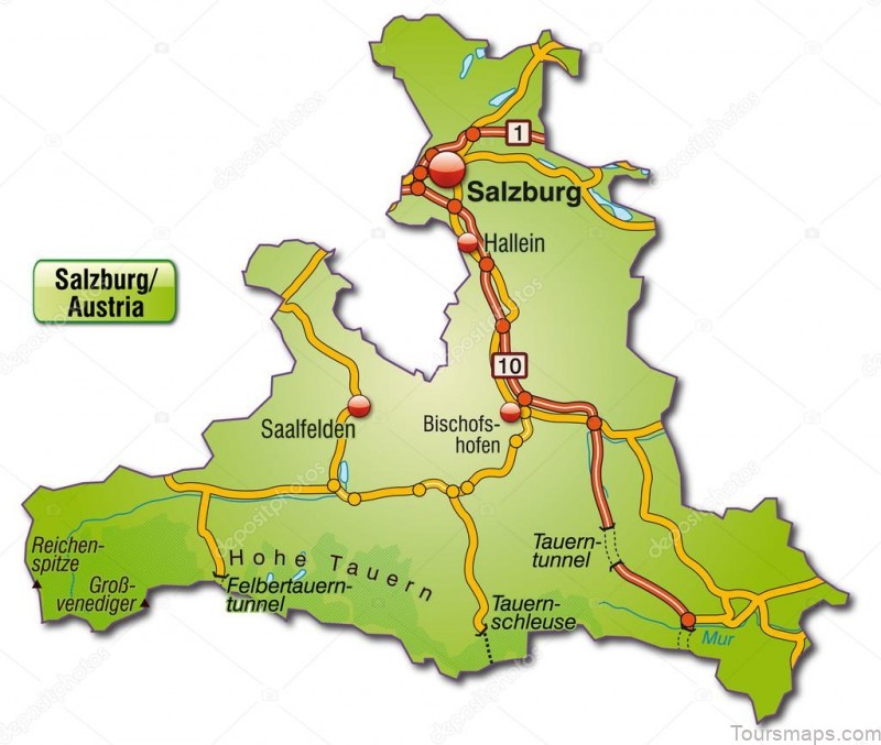 salzburg travel guide for tourist map of salzburg 1
