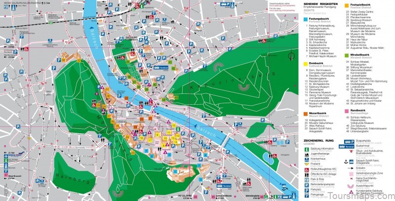 salzburg travel guide for tourist map of salzburg 10