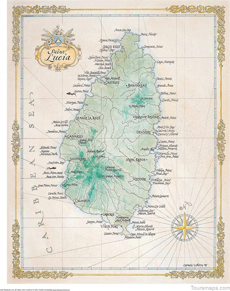 santa lucia travel guide map of the entire town 1