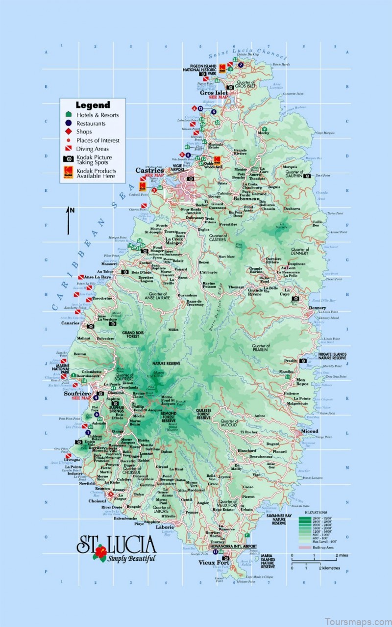 santa lucia travel guide map of the entire town 4