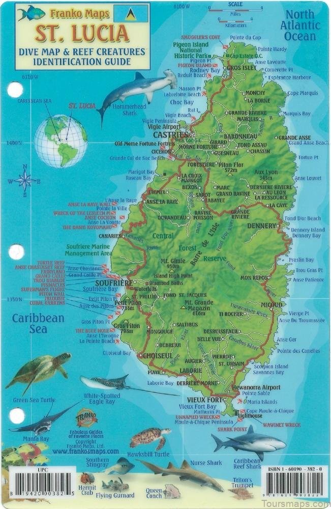 santa lucia travel guide map of the entire town