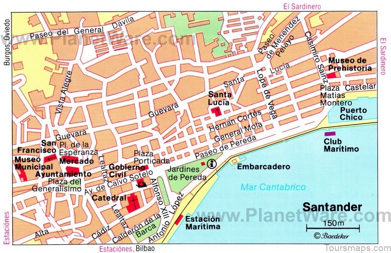 santander travel guide for tourist map of santander