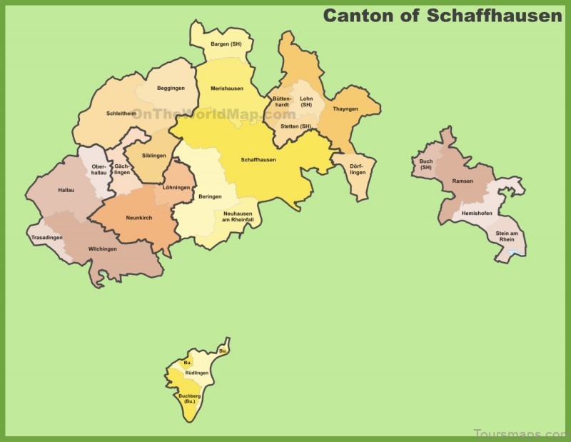 schaffhausen travel guide for tourist map of schaffhausen 3