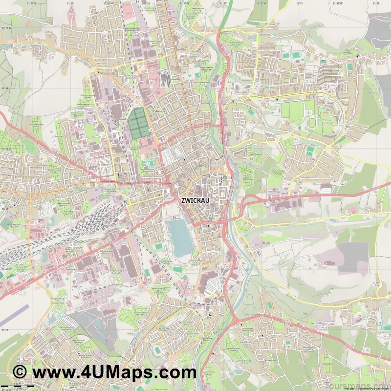 travel guide map of zwickau 1