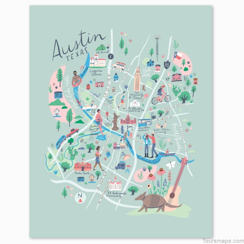 austin travel guide map of austin 9
