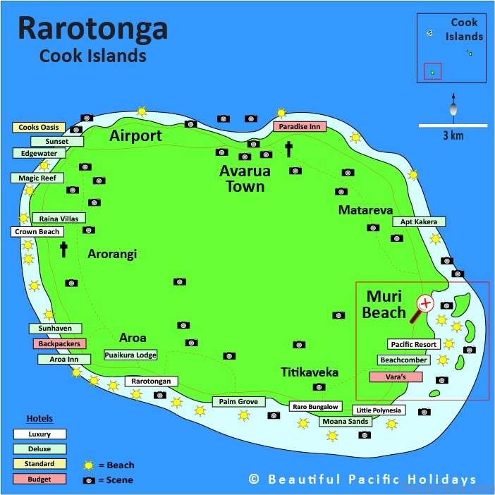 avarua travel guide for tourist map of avarua 6