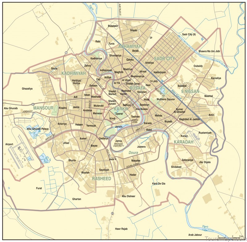 baghdad travel guide for tourists map of baghdad 1