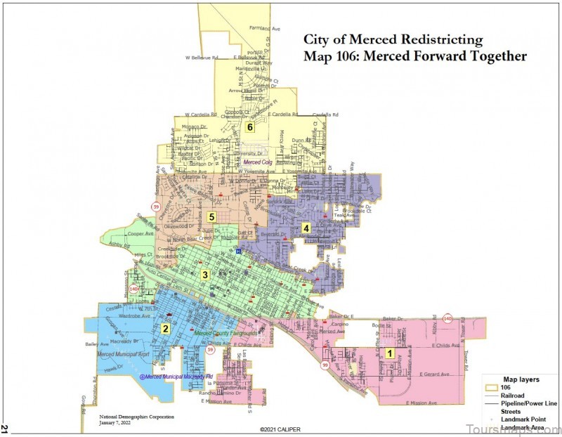 merced travel guide for tourist map of merced 11