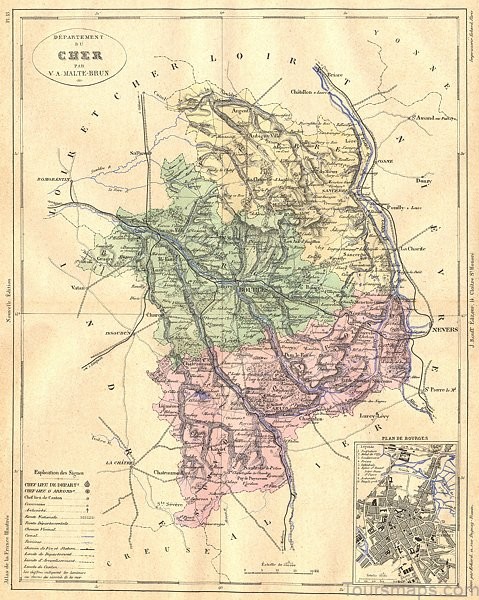 bourges travel guide for tourist map of bourges 1