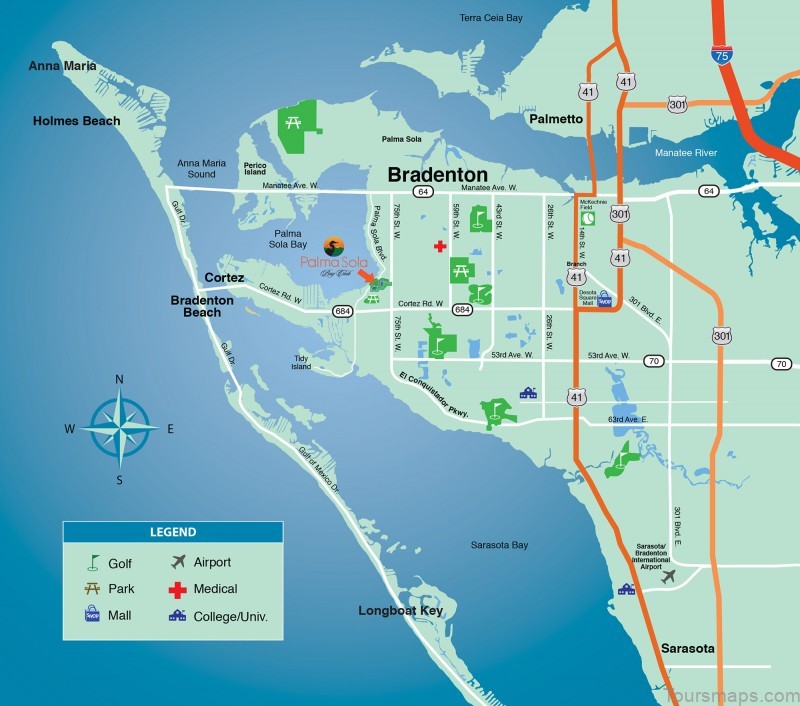 bradenton travel guide for tourist map of bradenton 4