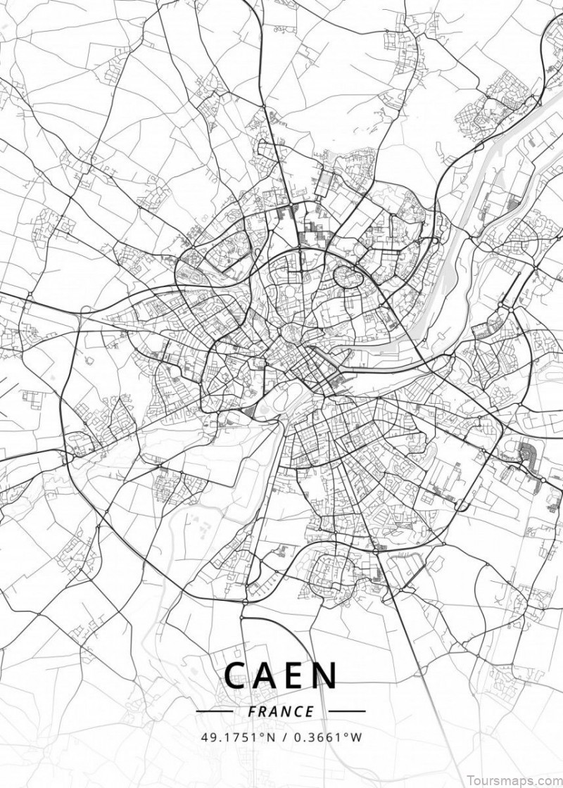 caen travel guide for tourist map of caen 1