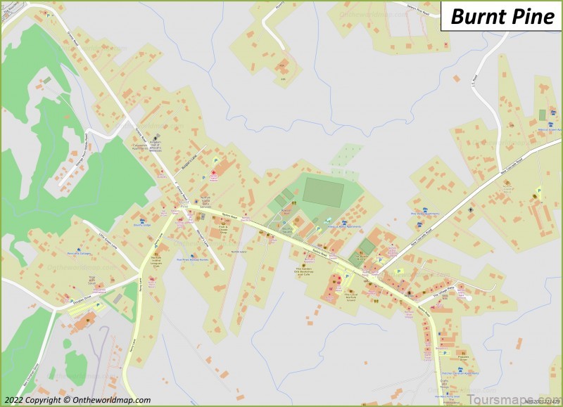 map of burnt pine see the top 10 things to do in a day 1