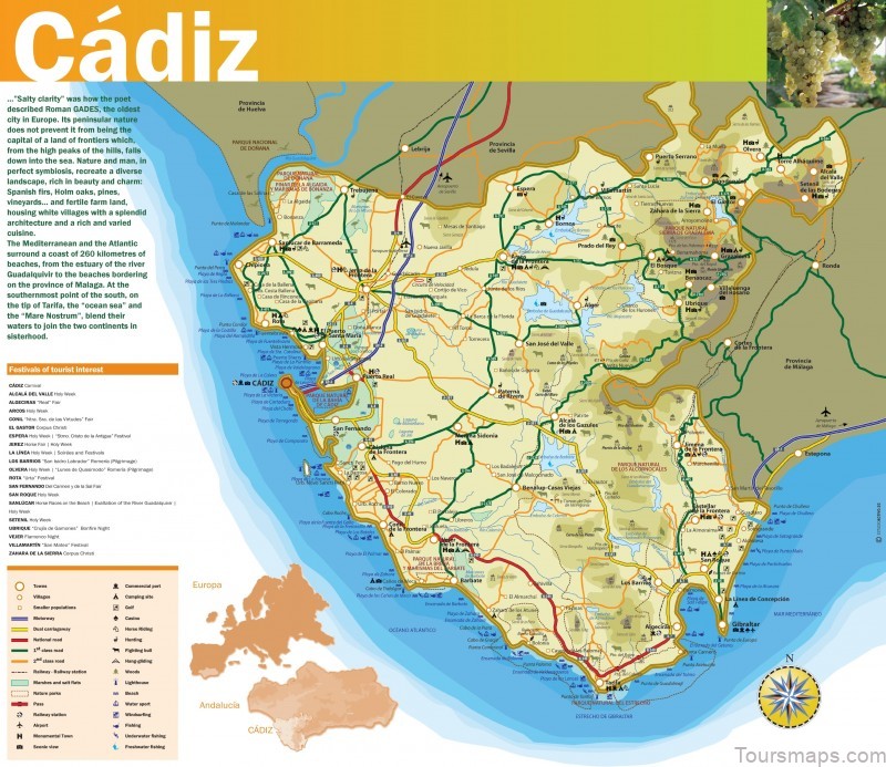 map of cadiz tourists how to get to and around the city 6