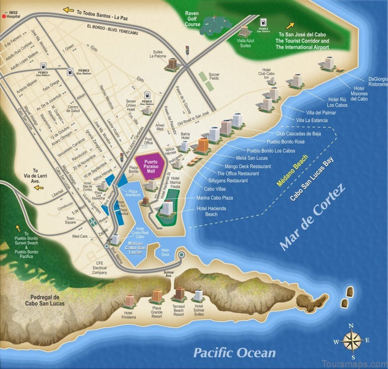 your guide to cancuns visit map of cabo san lucas