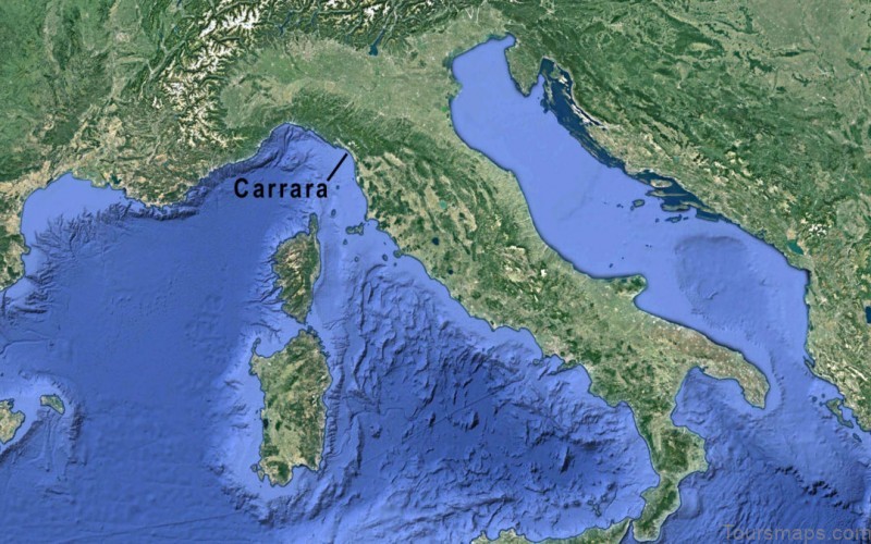 carrara travel guide for tourist map of carrara 1