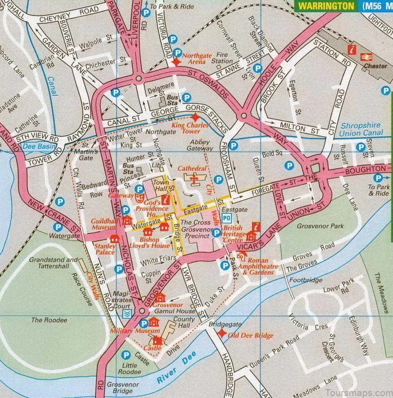 chester travel guide for tourist map of chester 7