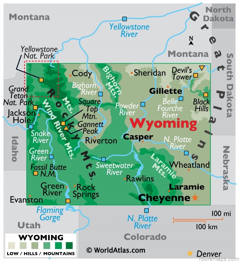 cheyenne travel guide for tourist map colorado 7