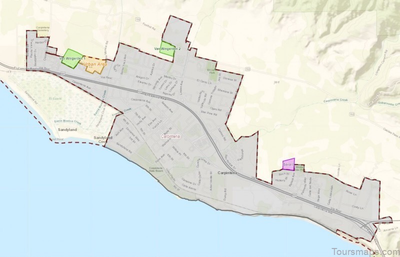 map of carpinteria a travel guide for tourists 1
