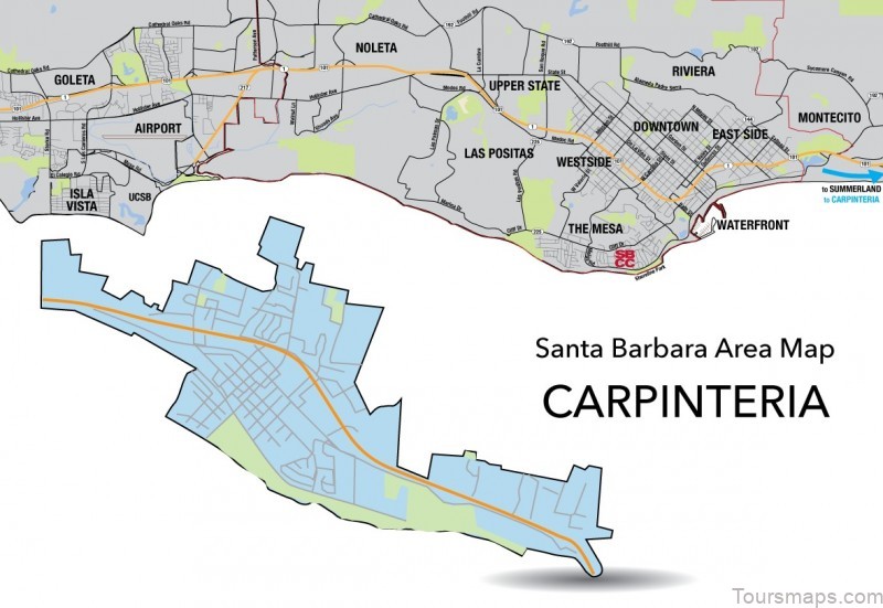 map of carpinteria a travel guide for tourists 10