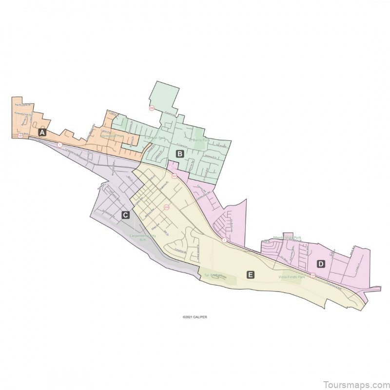 map of carpinteria a travel guide for tourists 5