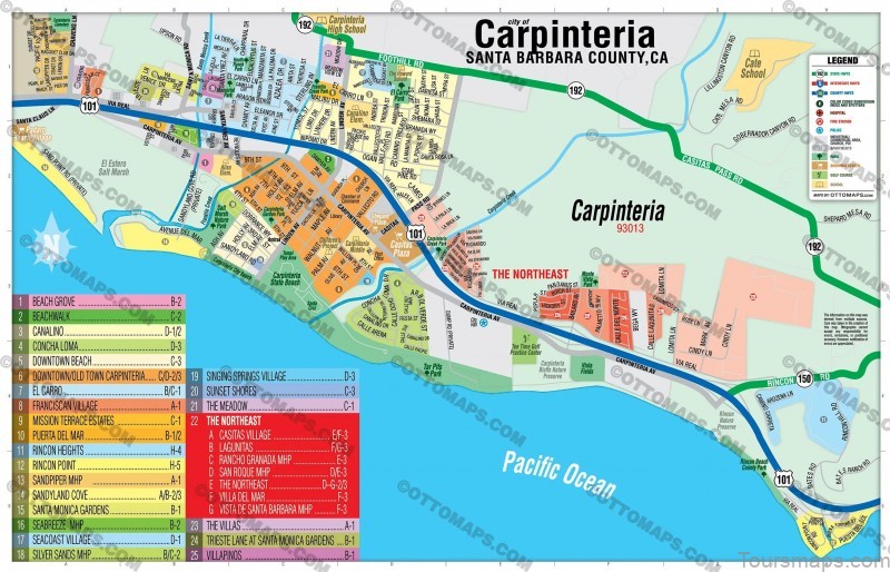 map of carpinteria a travel guide for tourists 7