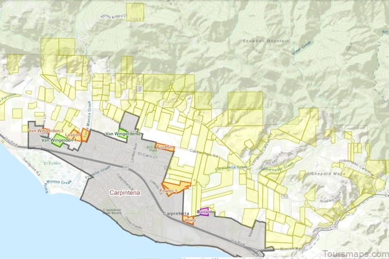 map of carpinteria a travel guide for tourists 8