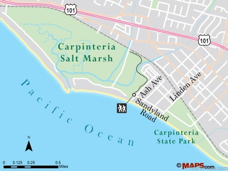 map of carpinteria a travel guide for tourists 9