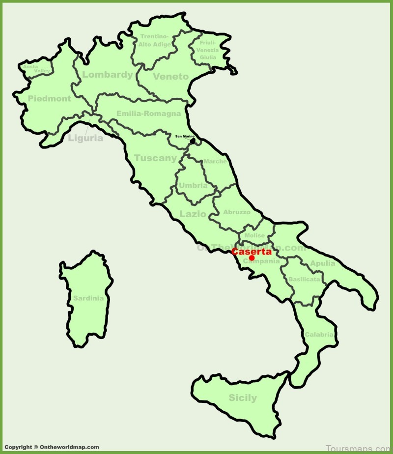 map of caserta travel guide for tourist 2