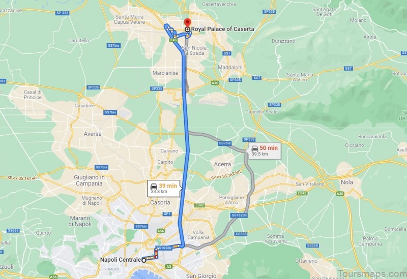 map of caserta travel guide for tourist