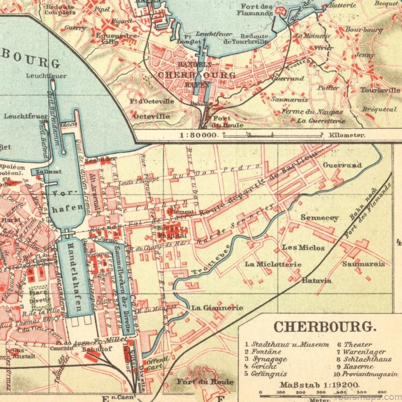 map of cherbourg travel guide for tourists 3