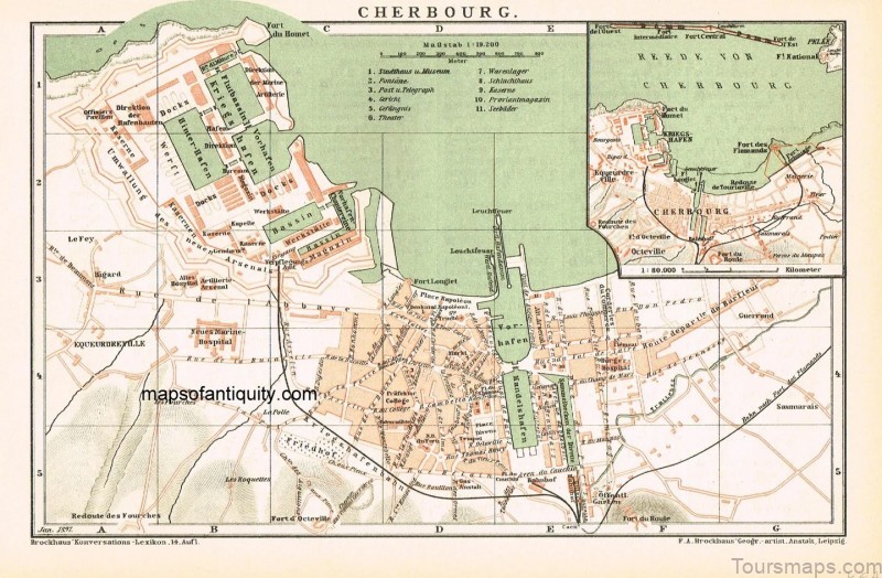 map of cherbourg travel guide for tourists 4