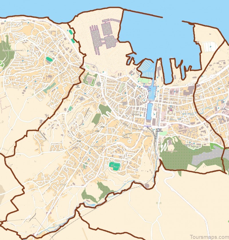 map of cherbourg travel guide for tourists 6