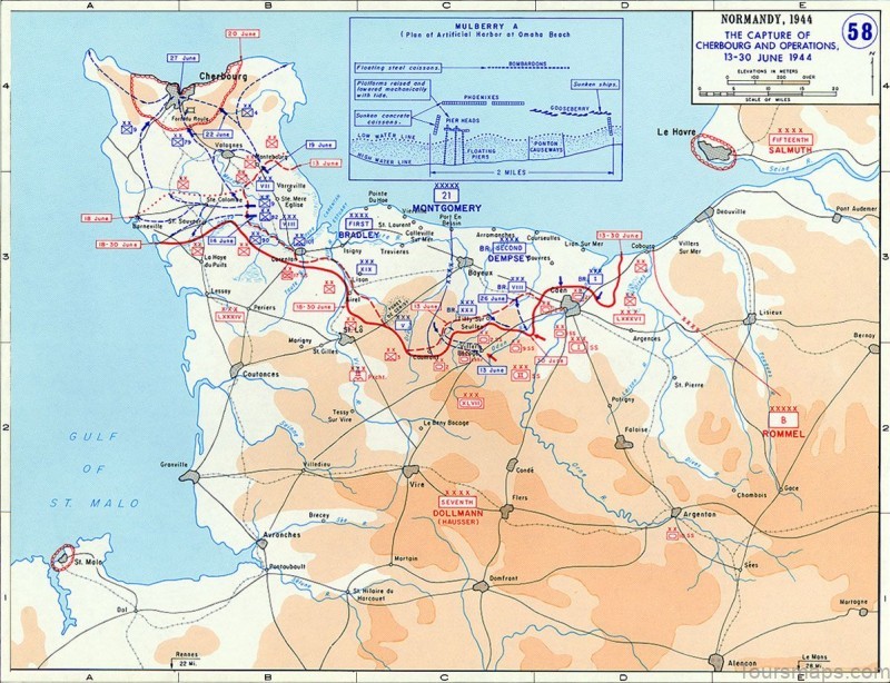 map of cherbourg travel guide for tourists