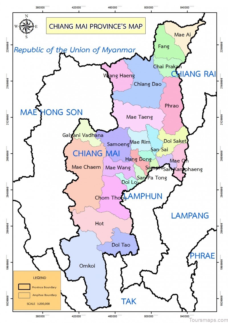map of chiang mai guide for tourists 2