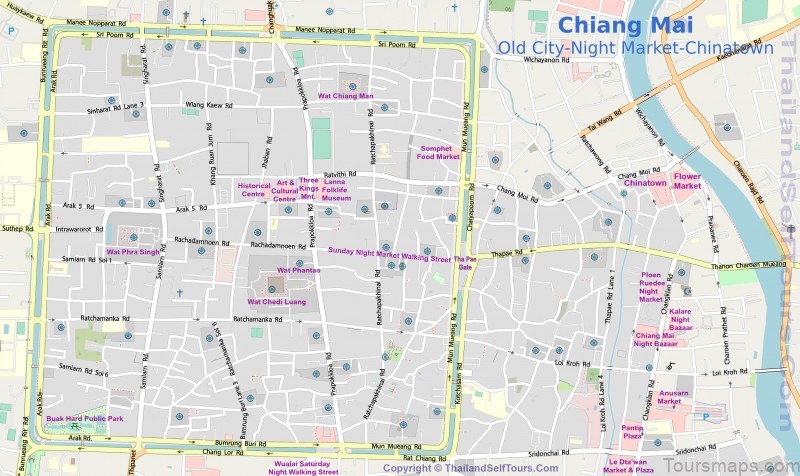 map of chiang mai guide for tourists