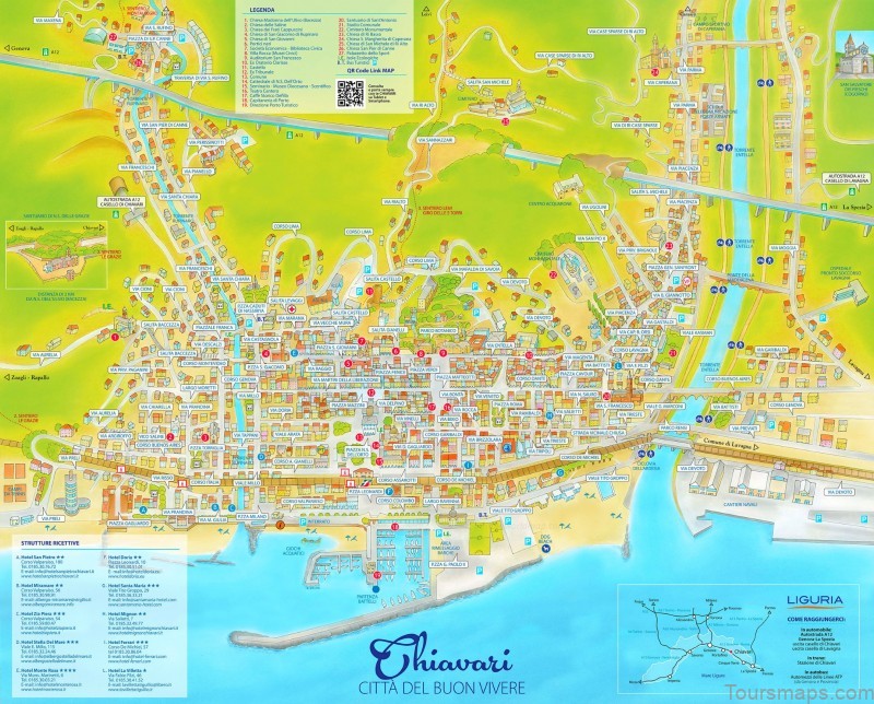 the chiavari travel guide map of chiavari italy 2
