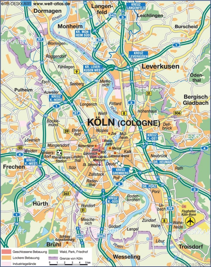 cologne travel guide for tourist map of cologne 6