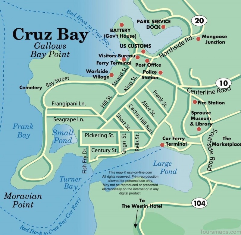 cruz bay travel guide a map of the main attractions 1