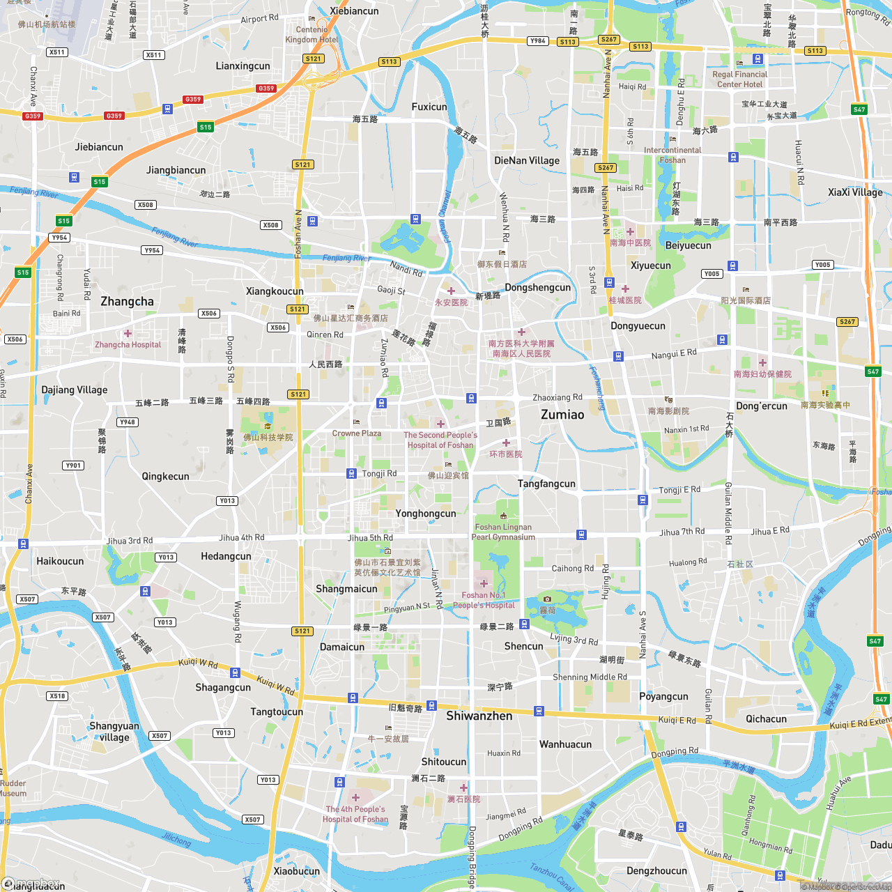 Foshan China Streets Map