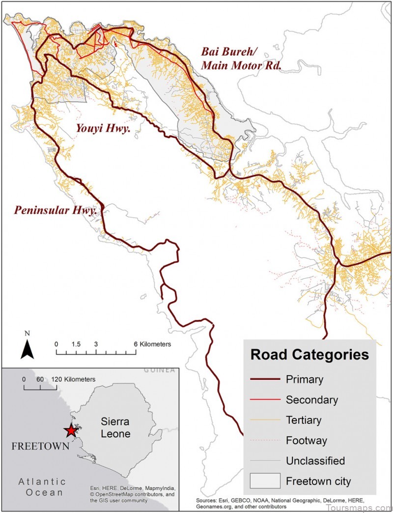 freetown travel guide for tourist maps of freetown 1