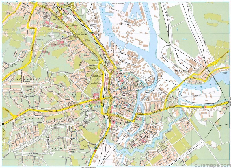 gdansk travel guide for tourist map of gdansk 3