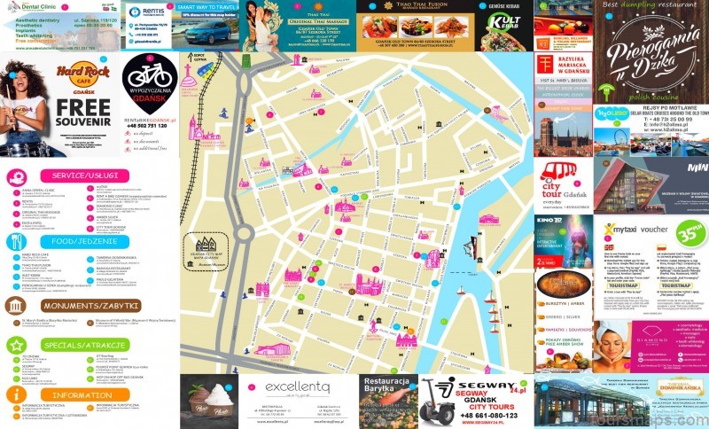 gdansk travel guide for tourist map of gdansk 4