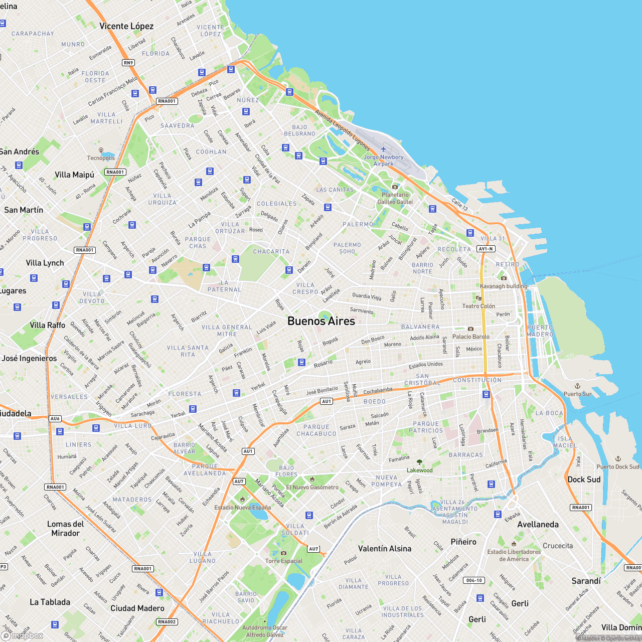 Buenos Aires Hotels Map
