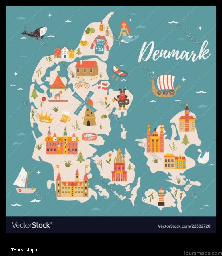 Map of Denmark: Denmark Mapped: A Journey through the Nordic Wonderland on the Map