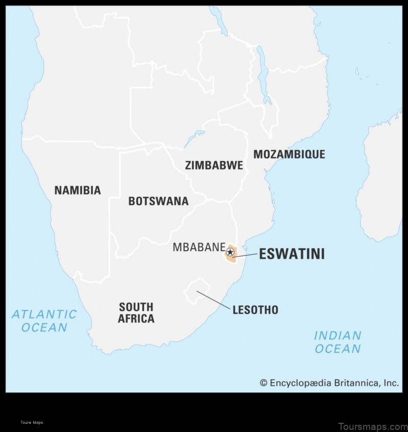 Map of Eswatini: Eswatini Expedition: A Map Guide to the Kingdom's Natural Beauty